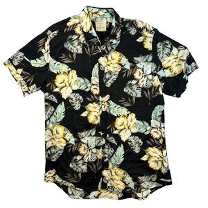 7Diamonds Harbor Lights Men's M Medium Hawaiian Shirt Stretch Cotton SMK-5201